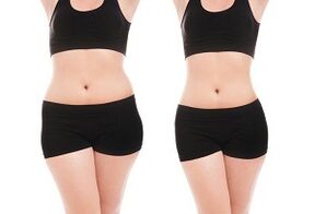 antes y después de los entrenamientos para adelgazar los costados y el abdomen