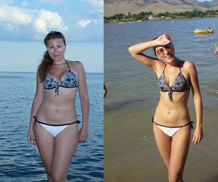 foto antes y después de la dieta de trigo sarraceno